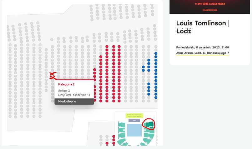Sprzedam okazyjnie 2 bilety na koncert Louis Tomlinson Łódź 11.09.2023