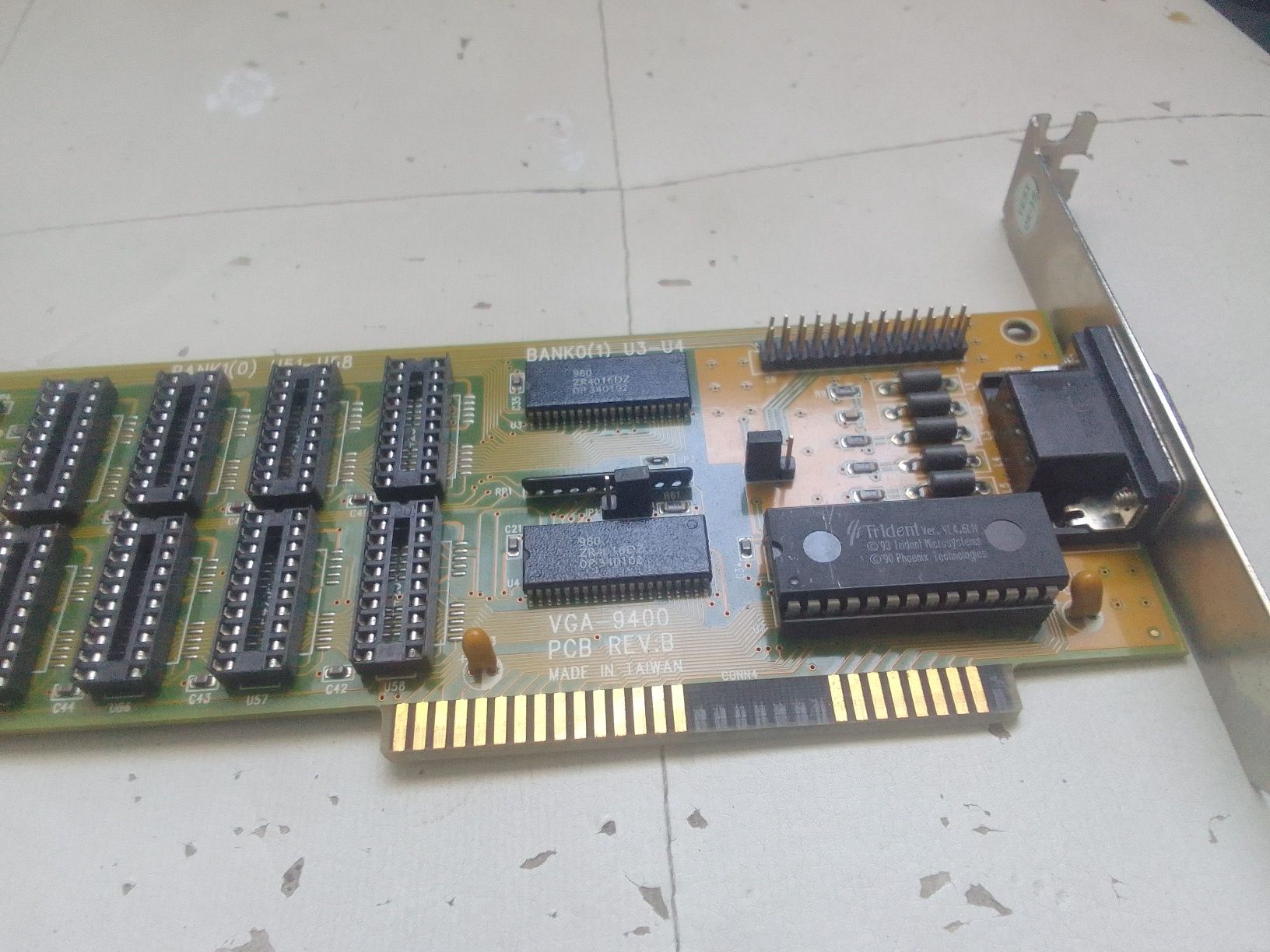 Retro karta graficzna VGA-9400 pcb rev:b