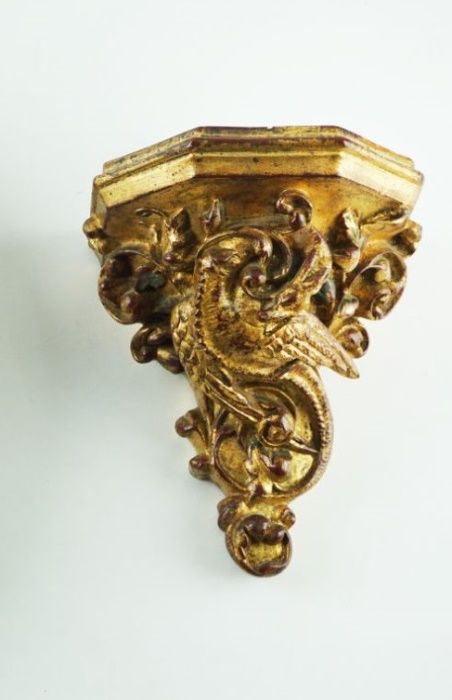 Aneleira antiga em bronze esmaltado