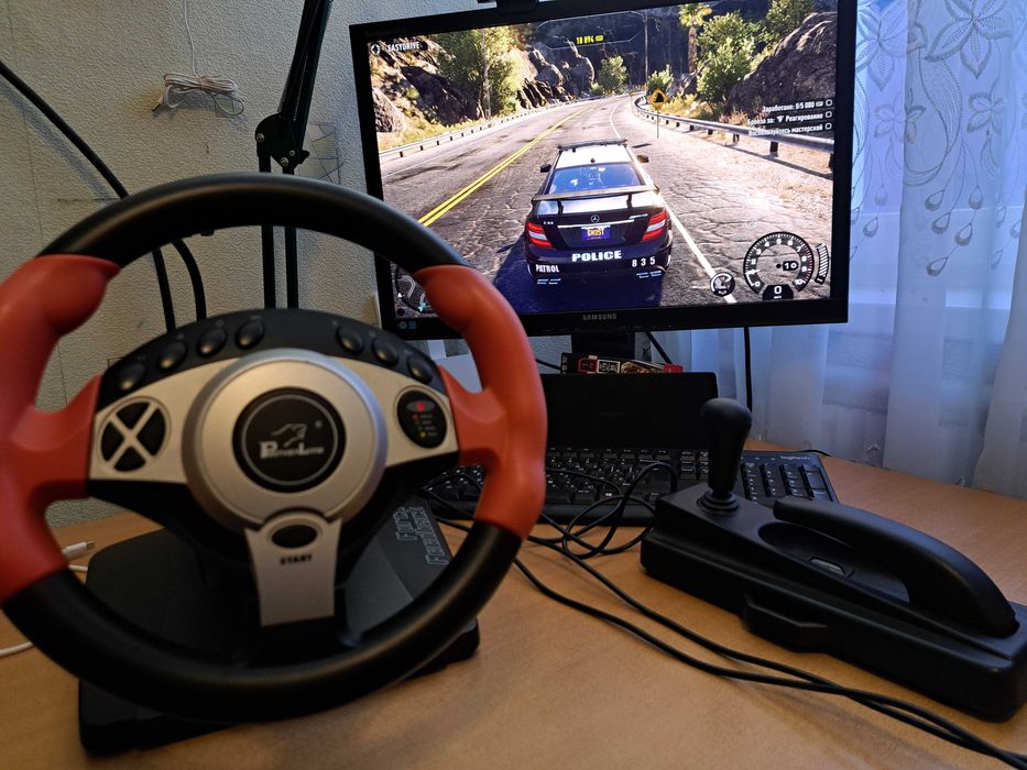 Ручник+коробка передач,Игровой руль для ПК та PS,iгрове кермо+ВИДЕO