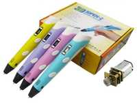 3д ручка 3d Pen 2 PRO (гарантия) + пластик PLA ЭКО (светящийся)