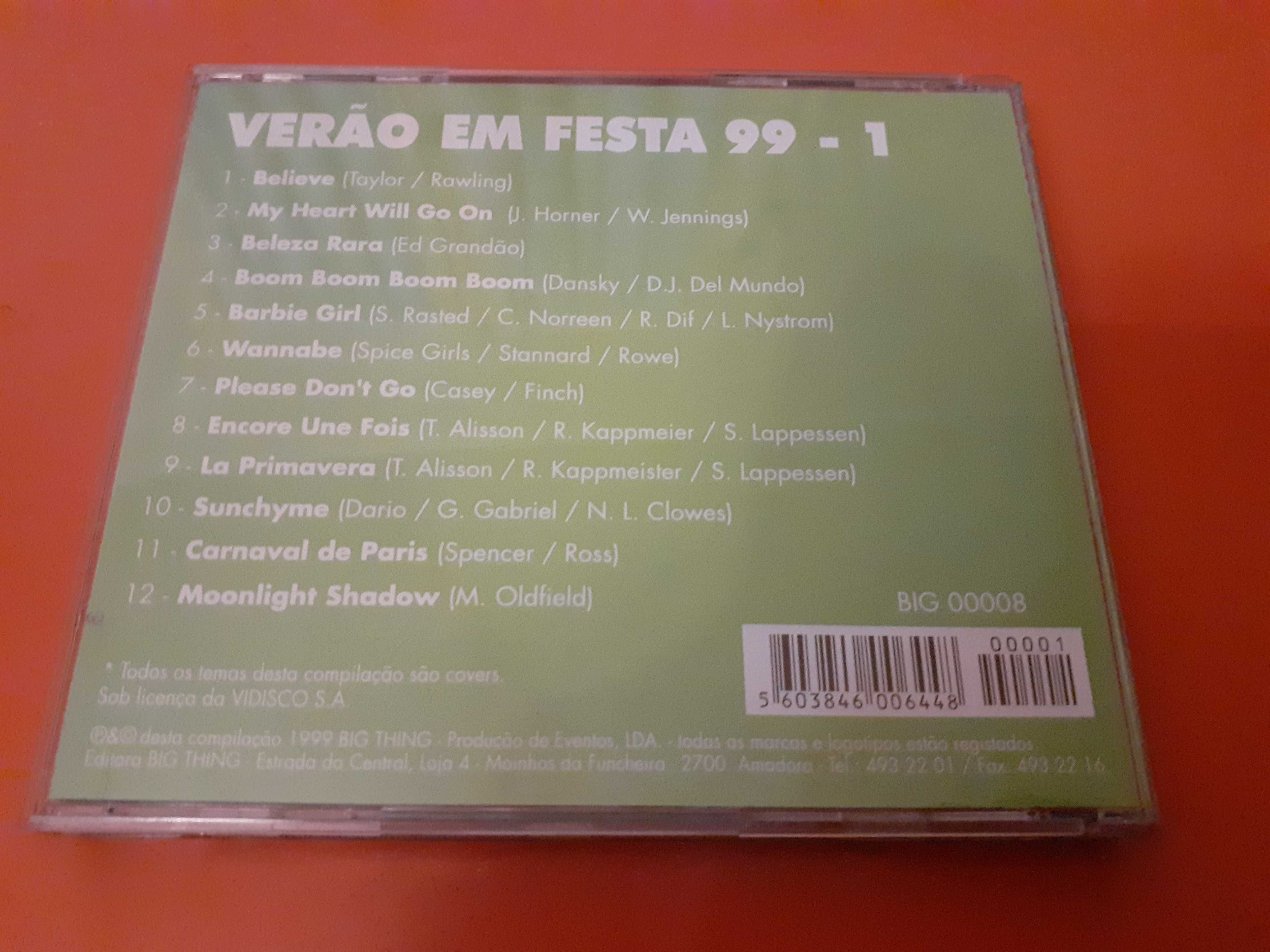 CD - Verão em Festa 99 - Vol. 1 - Caras (ORIGINAL)