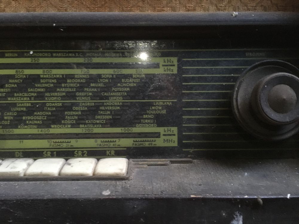Stare lampowe radio Kaprys 6275 Diora, antyk do renowacji