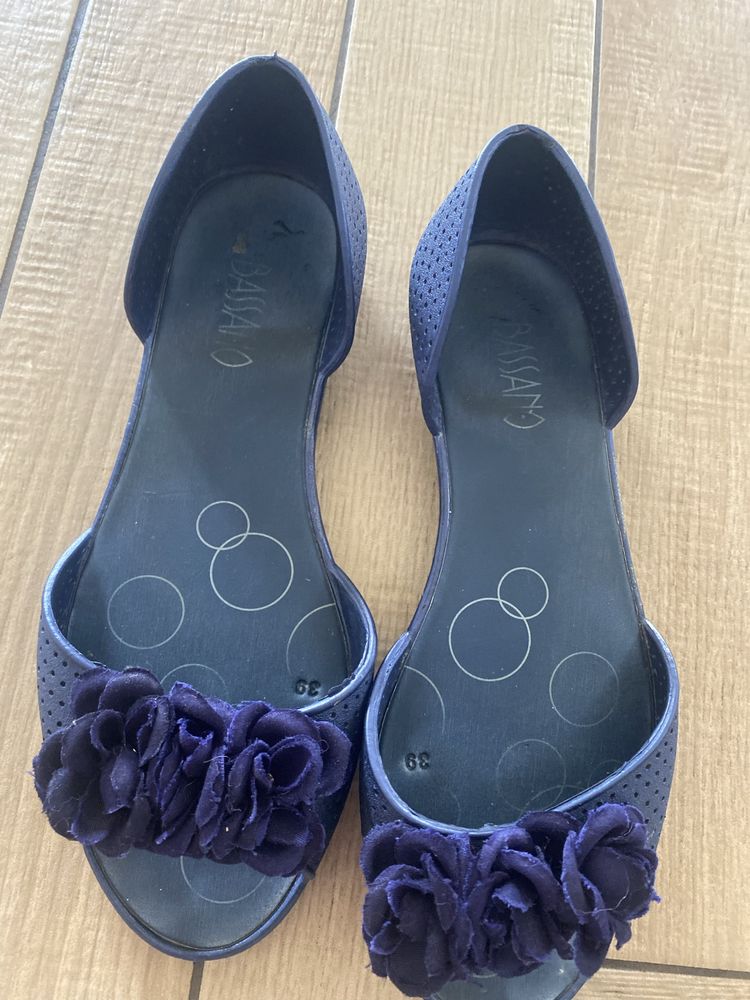 Damskie buty baleriny gumowe CCC rozmiar 39 granatowe