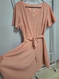 Sukienka rozkloszowana Gardenwed midi z paskiem rozmiar XL