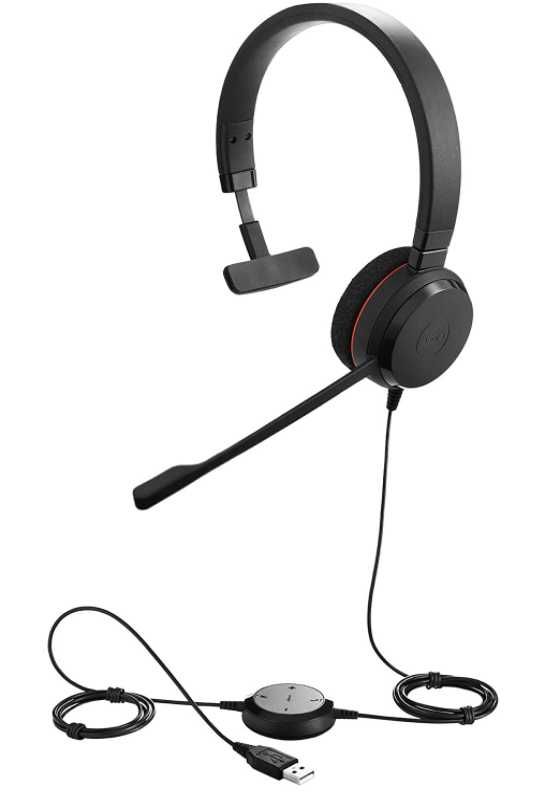 Jabra Evolve 20 Mono MS Zestaw słuchawkowy USB