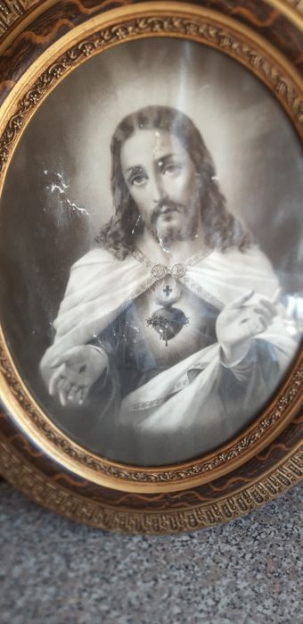 Conjunto de 2 Quadros Sagrado Coração