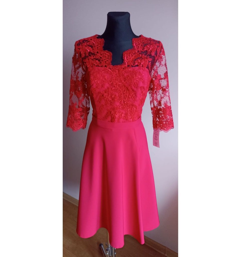 Piękna nowa elegancka sukienka rozmiar 42