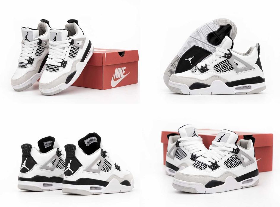 Кроссовки Nike Air Jordan 4 Retro Military Black 36-45 Хит Весны! Топ