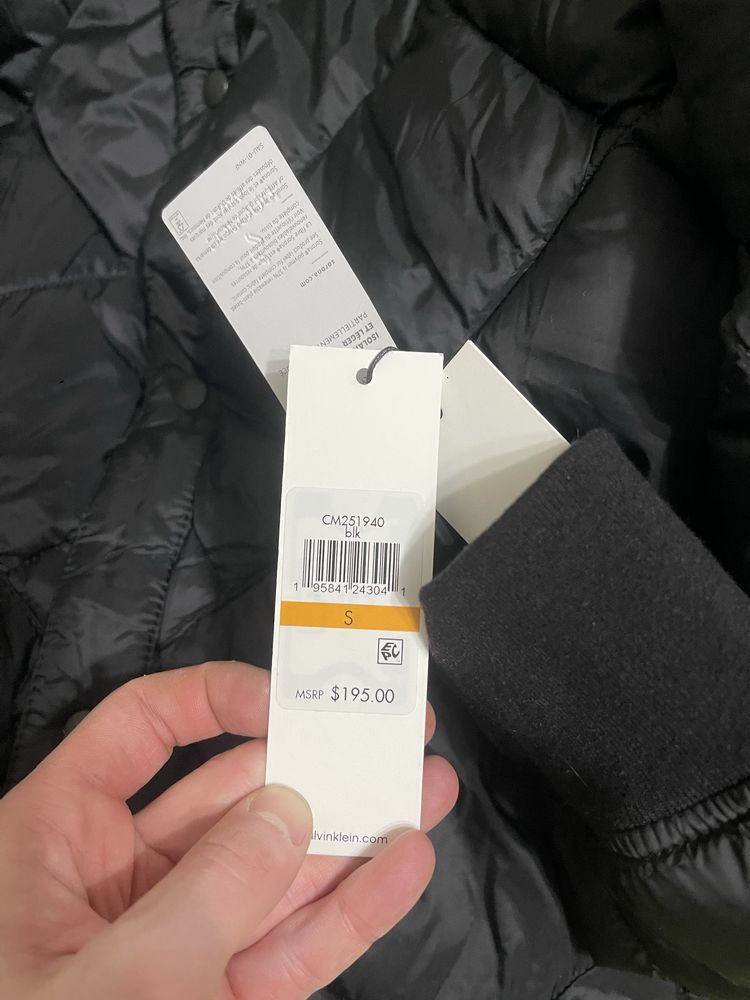 Двостороння куртка /бомбер  Calvin Klein reversible jacket in black