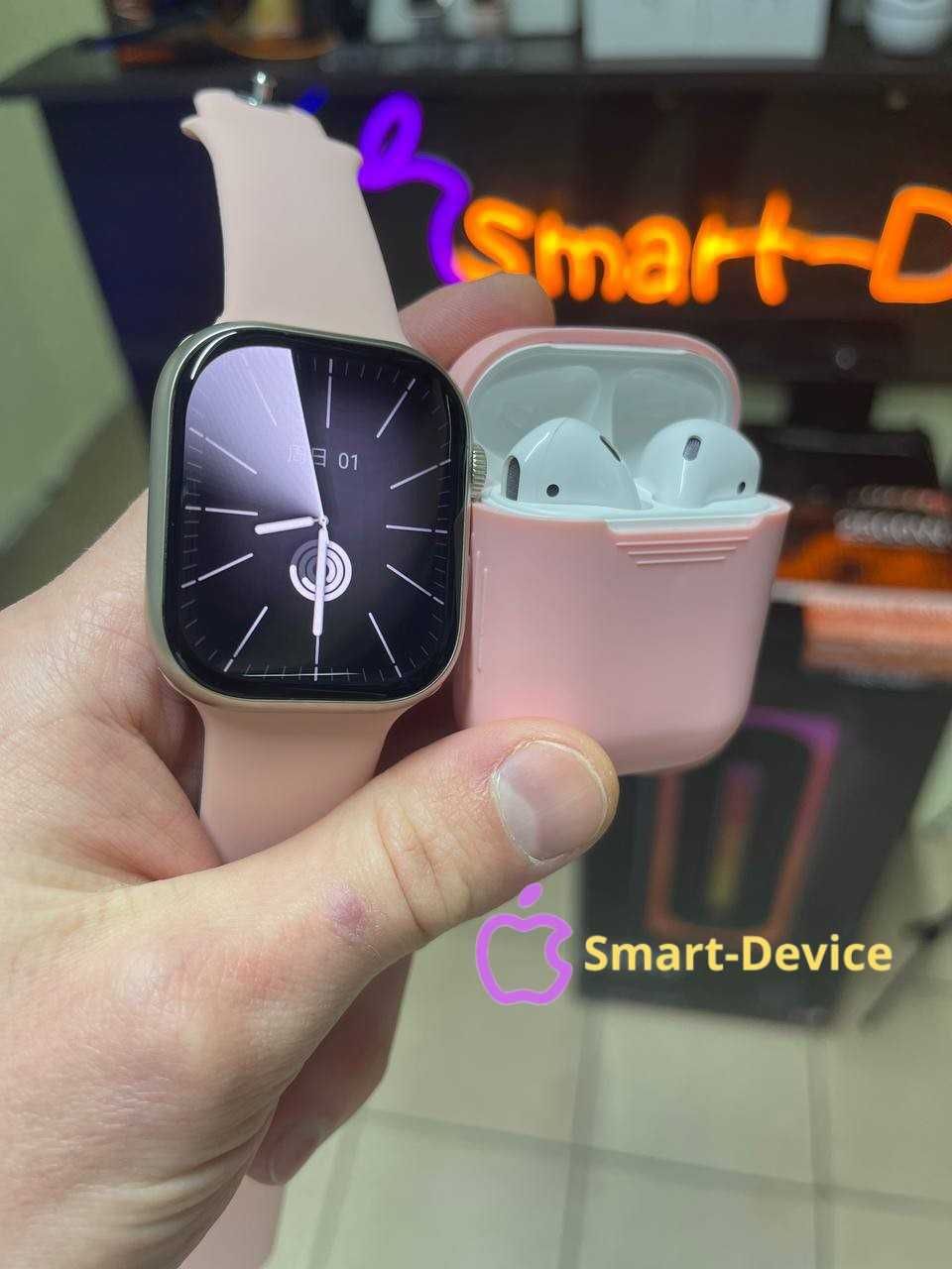 Акція! Бездротові Навушники Airpods 2 +смарт годинник М16+ Smart Watch