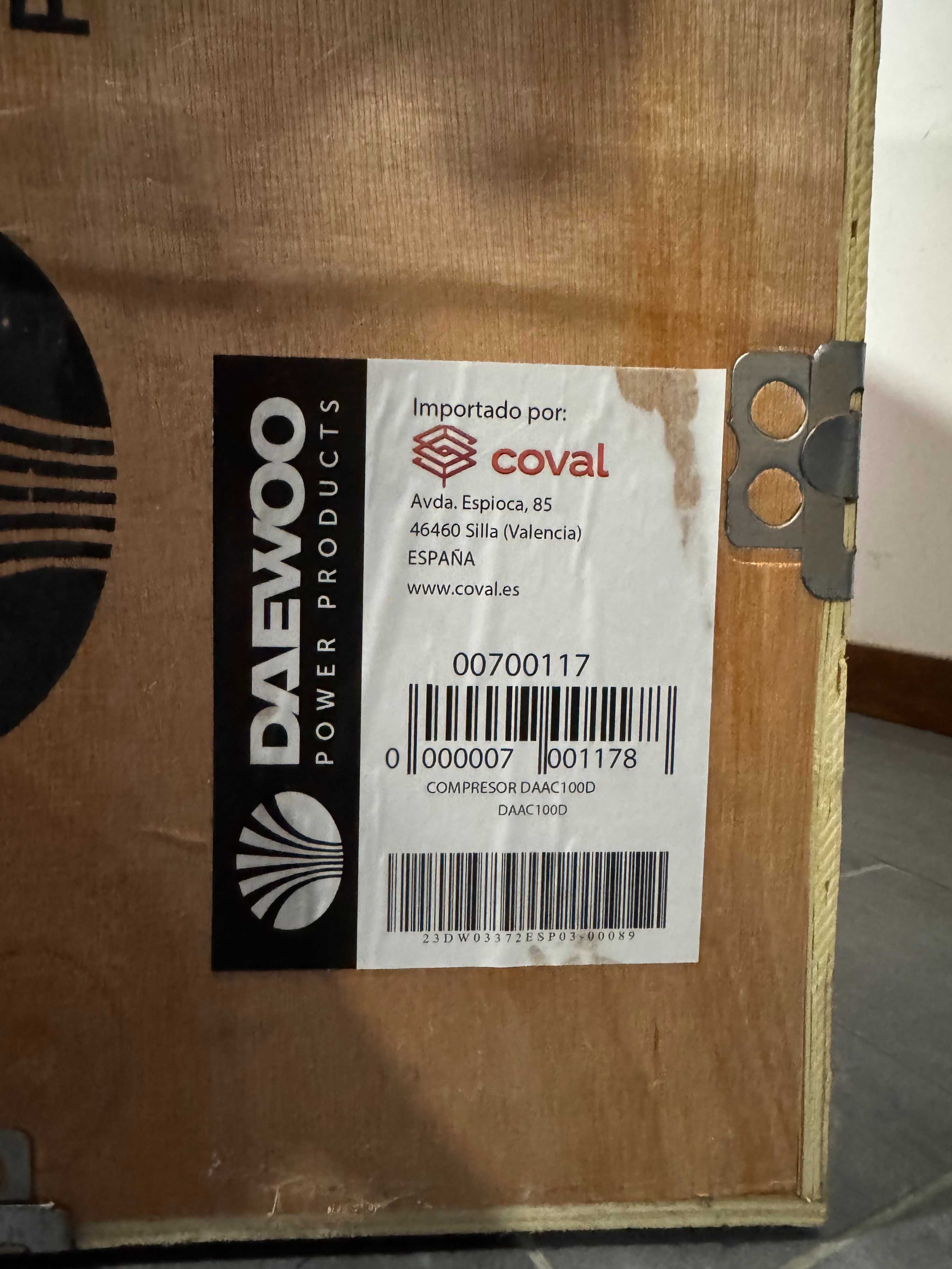 Compressor Deawoo 100L NOVO