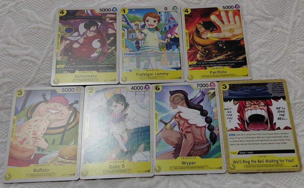 lote de 52 cartas one piece tg op12