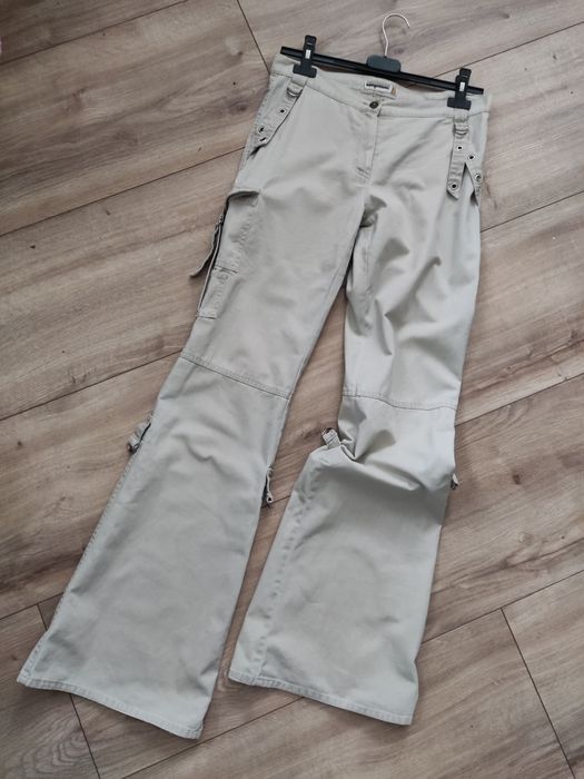 workowate spodnie damskie cargo Cyber Y2k jeansy