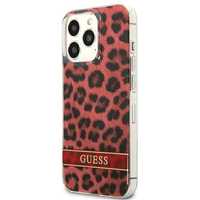 Guess Etui iPhone 13 Pro/13 Czerwone Lampart Hardcase