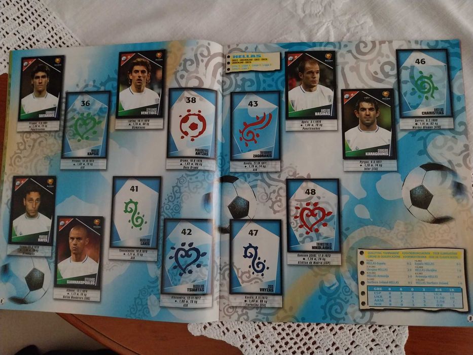 Caderneta UEFA Euro 2004, Futebol, Panini, com mais de 200 cromos