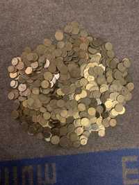 Mosiężne monety 1, 2, 5 groszy