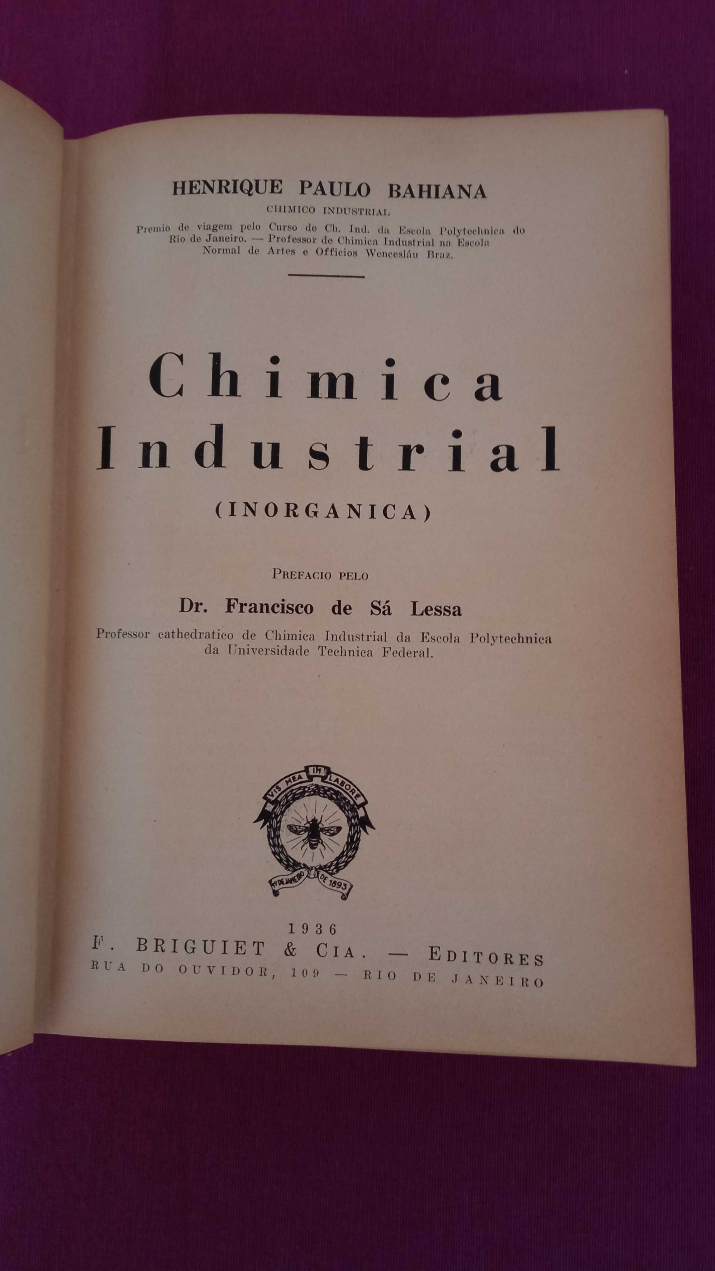 Chimica Industrial (Inorgânica), de Henrique Paulo Bahiana