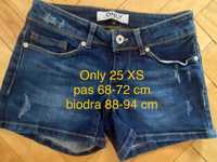 Only 25 XS niebieskie jeans szorty krótkie spodenki damskie Vintage
