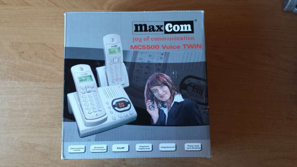 Zestaw telefonów bezprzewodowych MAXCOM M C5500 VOICE TWIN z sekretark