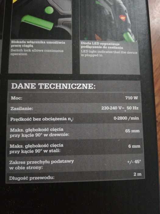 Wyrzynarka z laserem Niteo 710W Nowa