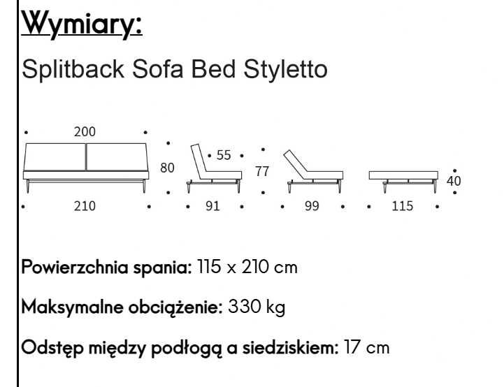 sofa rozkładana Innovation splitback