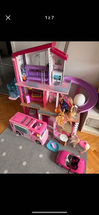 Domek dla lalki barbie i ajcesoria