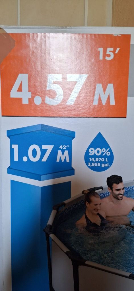 Basen 4,57m,okrągły z pompom piaskową.