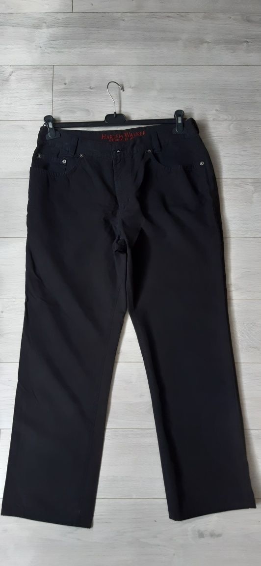 Joker Harlem Walker klasyczne spodnie męskie czarne 100% bawełna