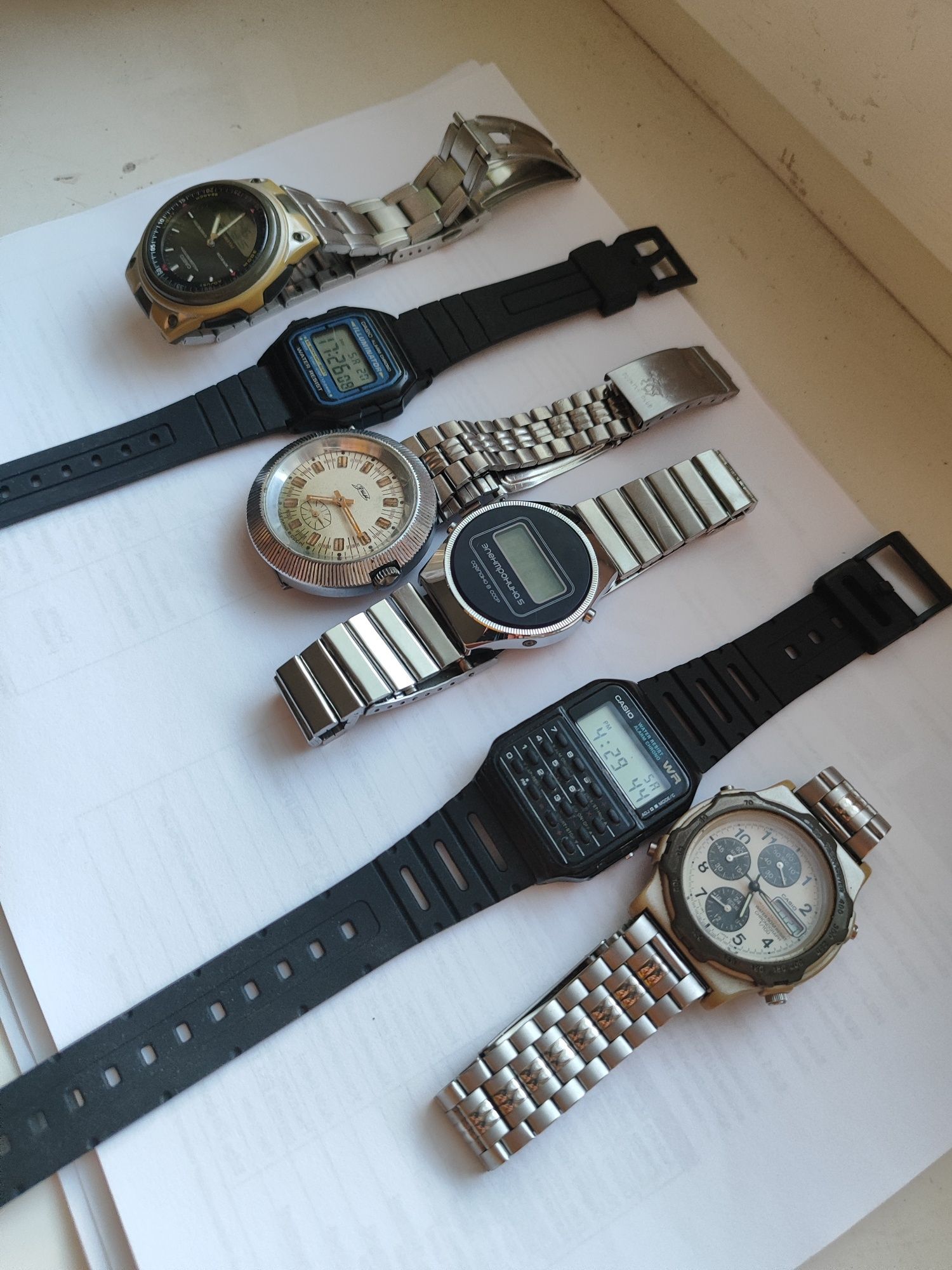 Наручные часы casio и ссср
