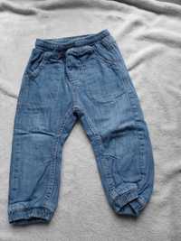 Spodnie ocieplane dżinsowe 92