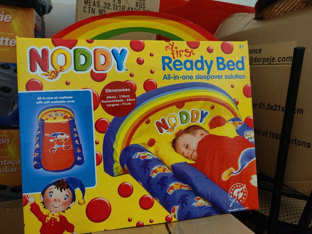 Papagaio, Cesto e Cama Insuflável Noddy c/saco cama - (€5 a €40)