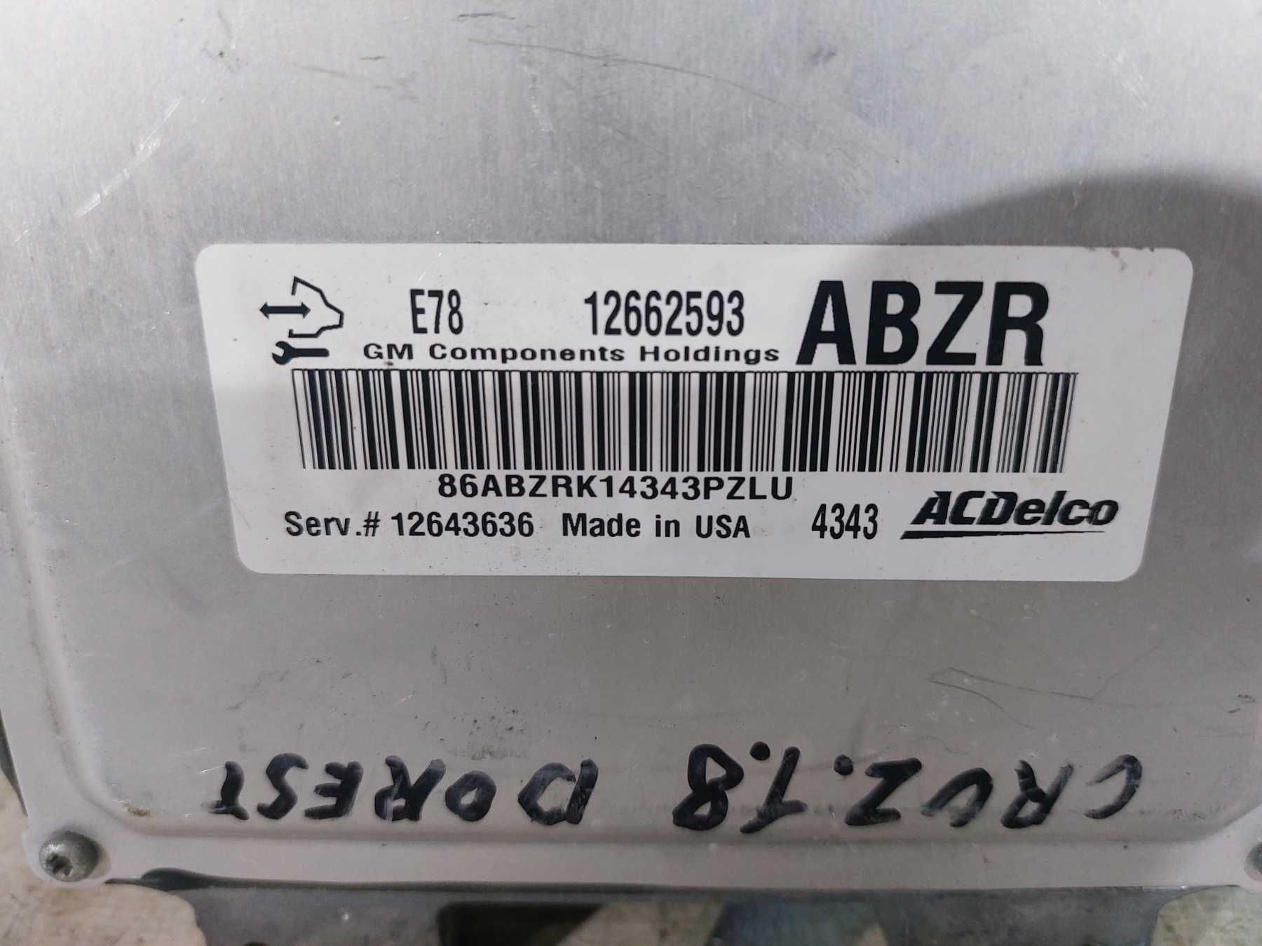 Chevrolet Cruze 11-15 Блок ECU компьютер двигателя 1.8 / Шевроле Круз
