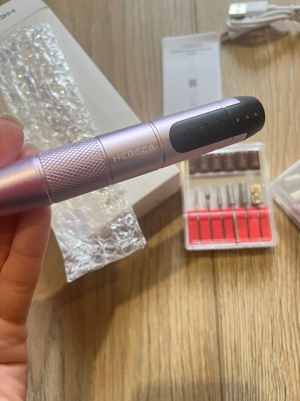 Акумуляторный фрезер для ногтей Hebeca Nail Drill 2001,безпроводной