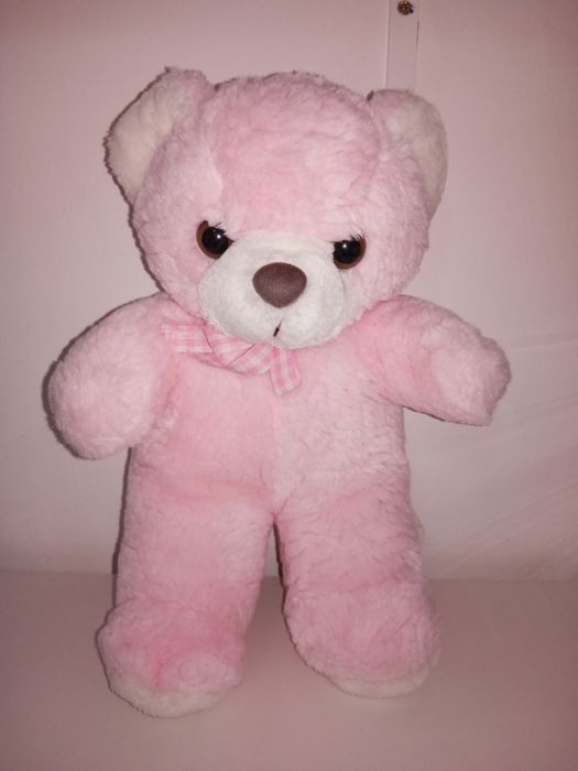 Brinquedos: Peluche "É uma menina" It's a girl, Urso Rosa 30cm