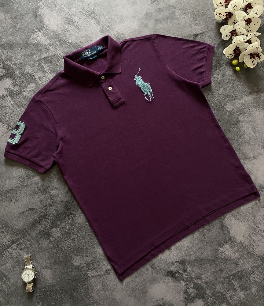 Поло футболка Polo by Ralph Lauren big logo мужская оригинал