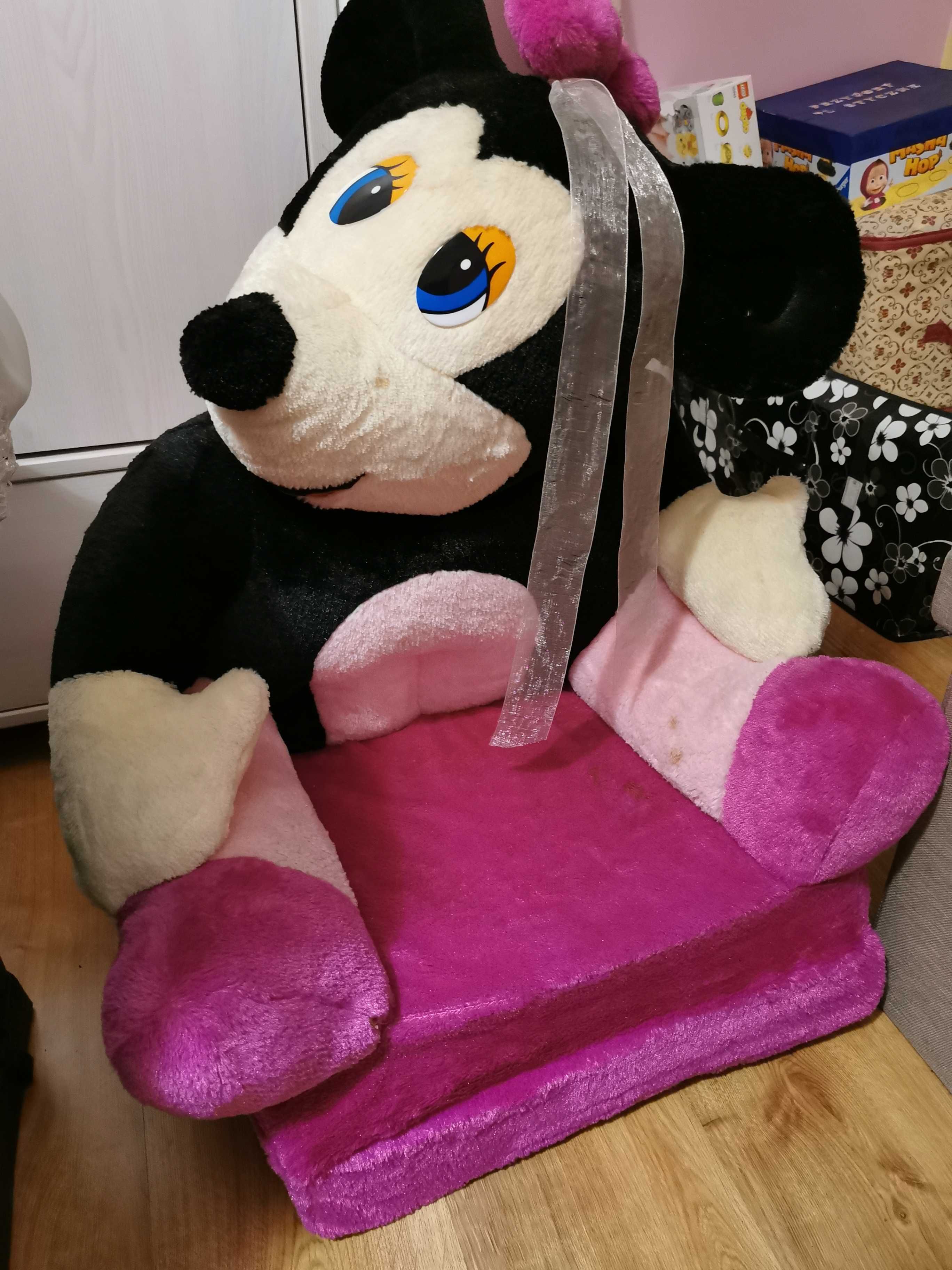 Pluszowy fotel Myszka Minnie