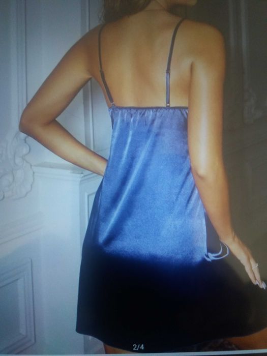 Camisa de dormir em cetim e renda como nova