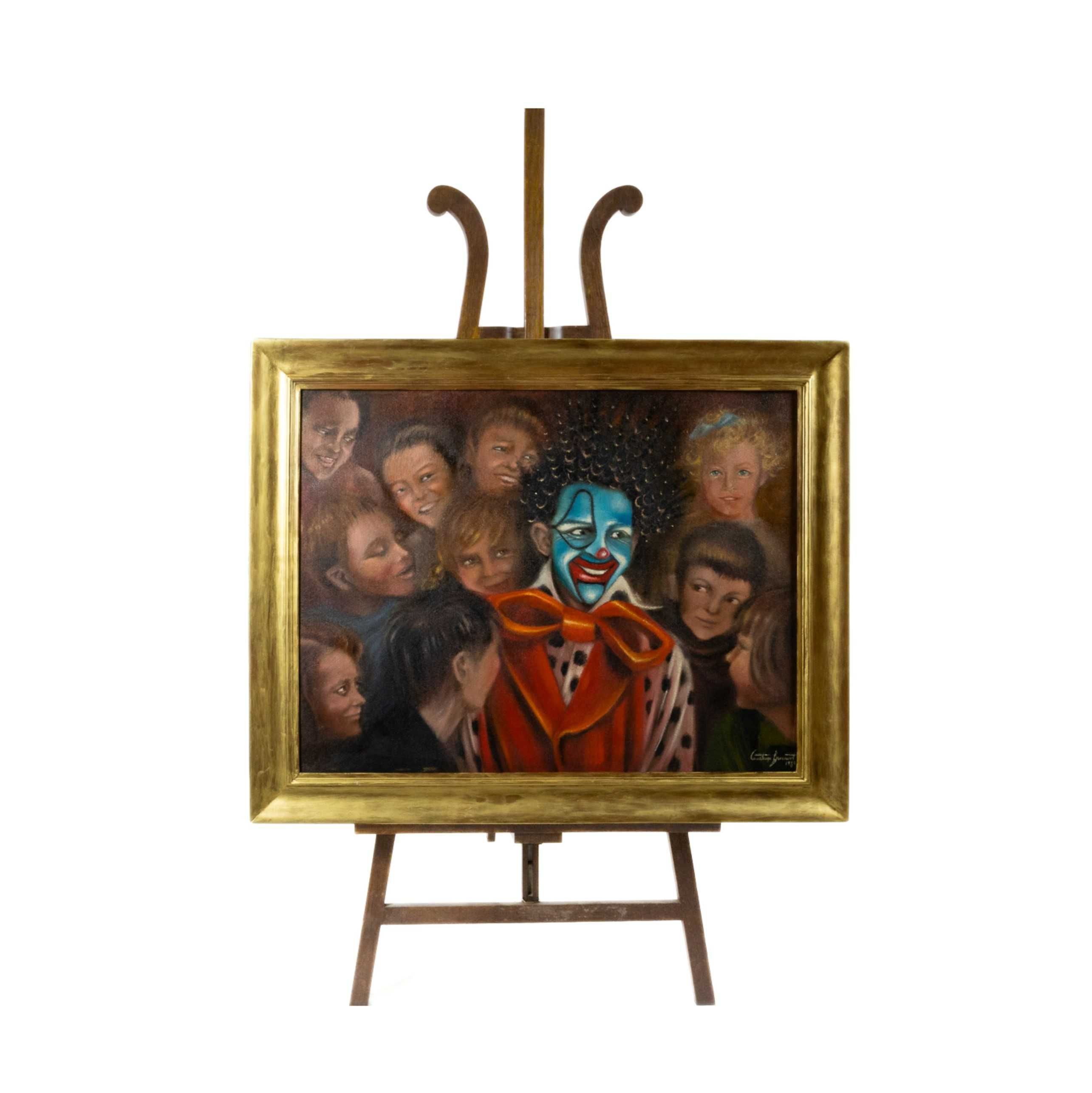 Pintura palhaço crianças Constança Bracourte | 1980