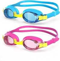 flintronic Dziecięce okulary do pływania 2 szt niebieskie i różowe