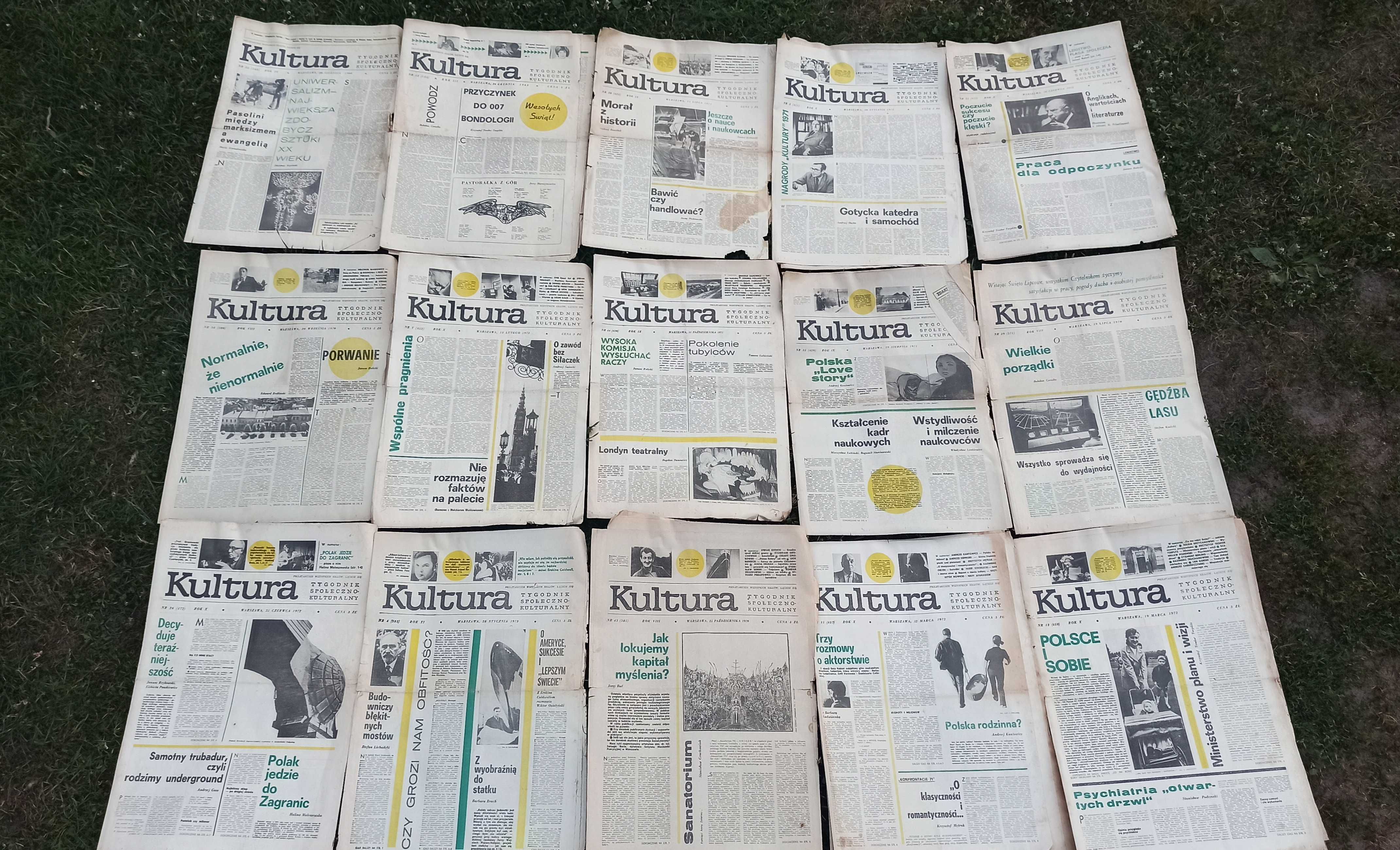 Stare czasopisma/tygodniki z lat 60-80: "Kultura" i "Życie literackie"