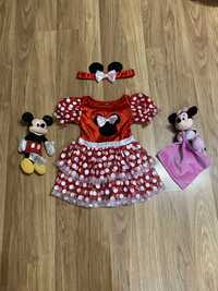 Плаття Мінні, Minnie Mouse 12-18М, стан нове, дві іграшки у подарунок