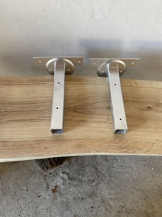 Gruba półka dębowa nieregularny kształt