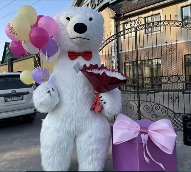 WYNAJEM:Biały Miś RYSIO oraz Nowość Duży STITCH-Imprezy,Komunie,urodzi