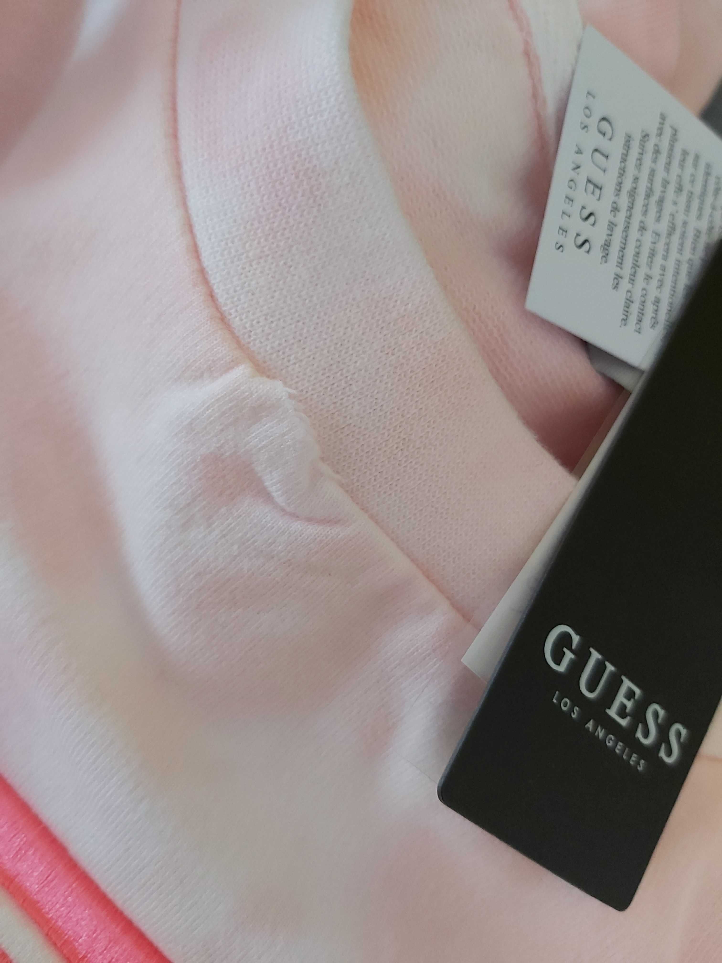 SP NOWA krótka bluza GUESS brzoskwinia S top sweter peach ombre