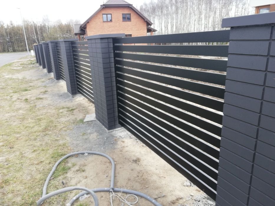 NOWOCZESNE OGRODZENIE ala klinkier imitacja klinkieru PALISADA slupek