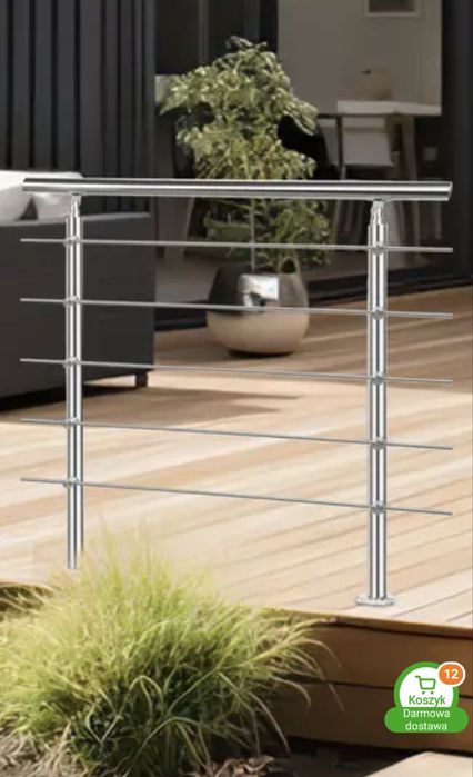 NOWA Balustrada / Poręcz ze stali nierdzewnej 150 cm