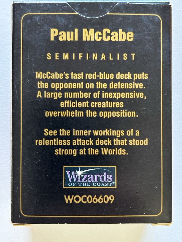 Magic The Gathering - réplica Deck de Paul McCabe 1997