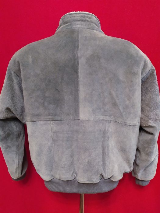 Дубленка замша, куртка на меху кожаная, бомбер, пилот, р.XL, 56-58