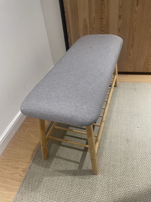 Ławka na przedpokoj na buty vandsted szara siwa stan bardzo dobry Jysk